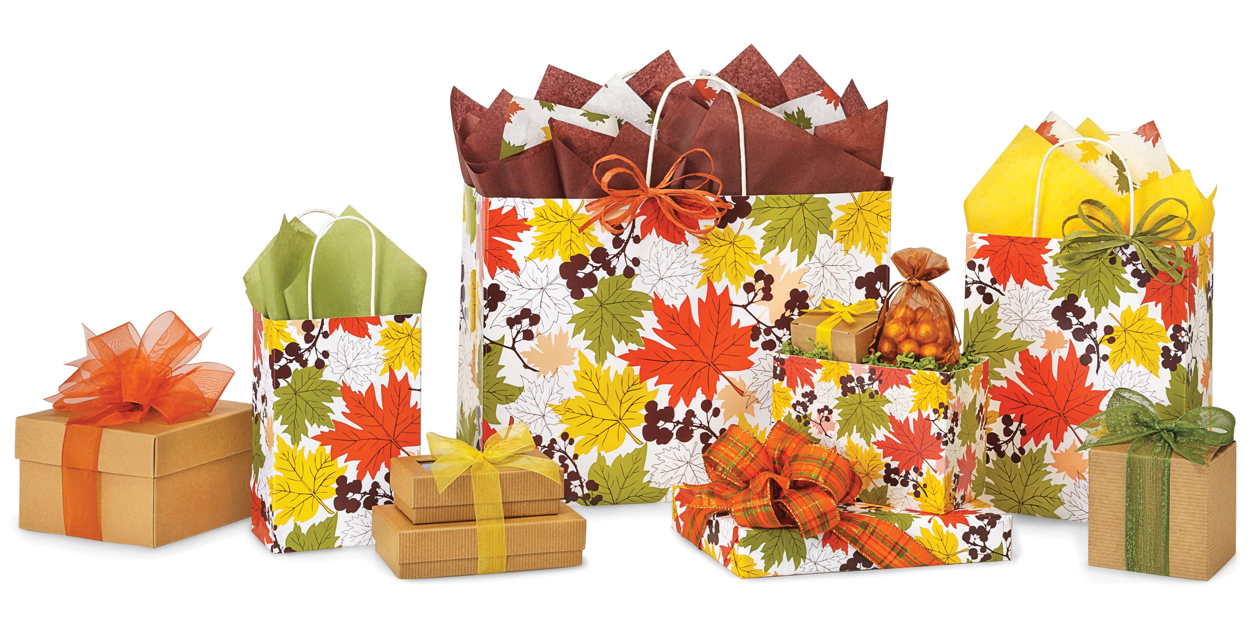 Falling Leaves Paper Shopping Bags