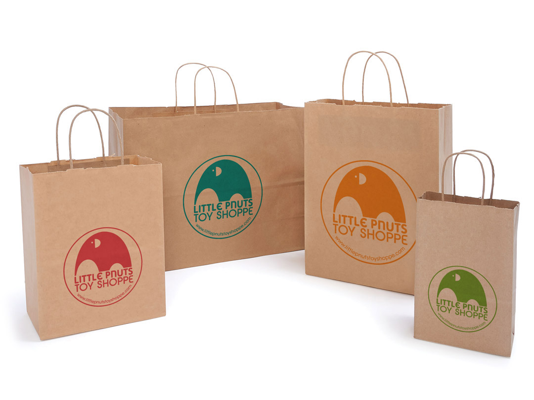 Factory Direct Ink Print Your Recycled Kraft Bags