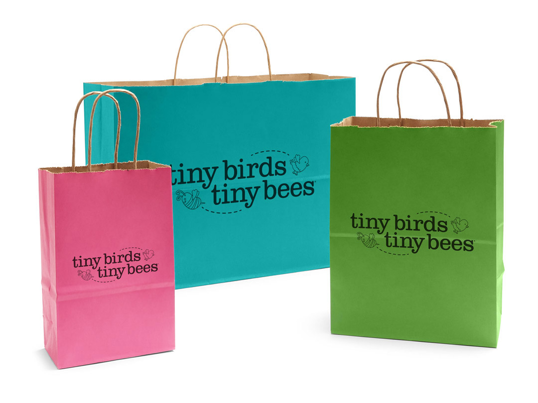 Ink Print Your Kraft Color Shopping Bags