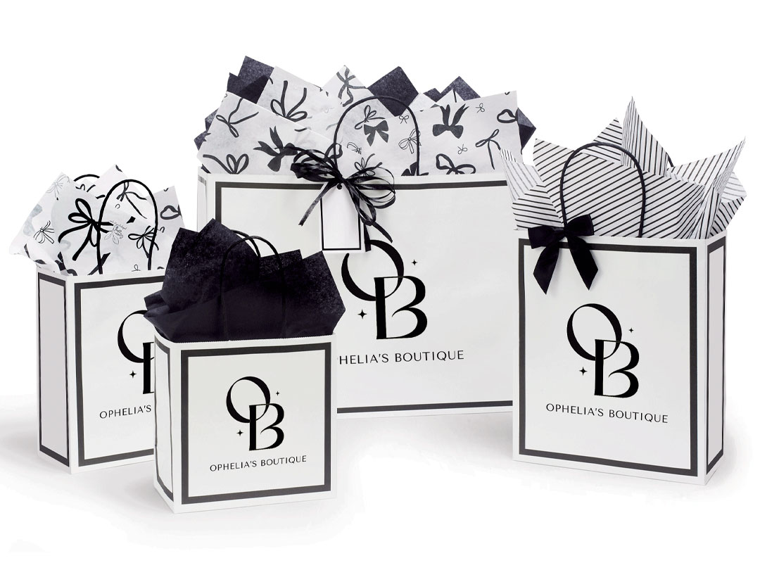 Hot Stamp Your Luxe Borders Paper Gift Bags