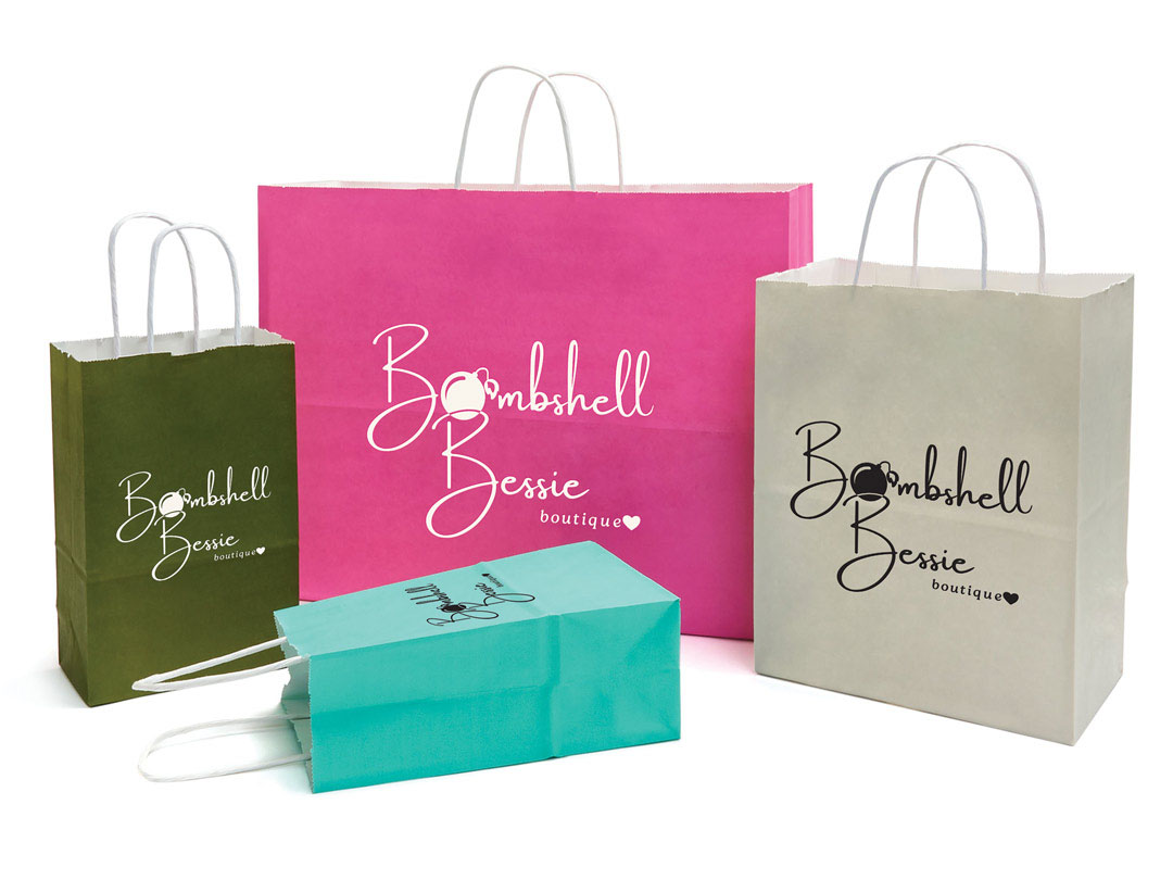 Hot Stamp Your Matte Color Paper Shopping Bags