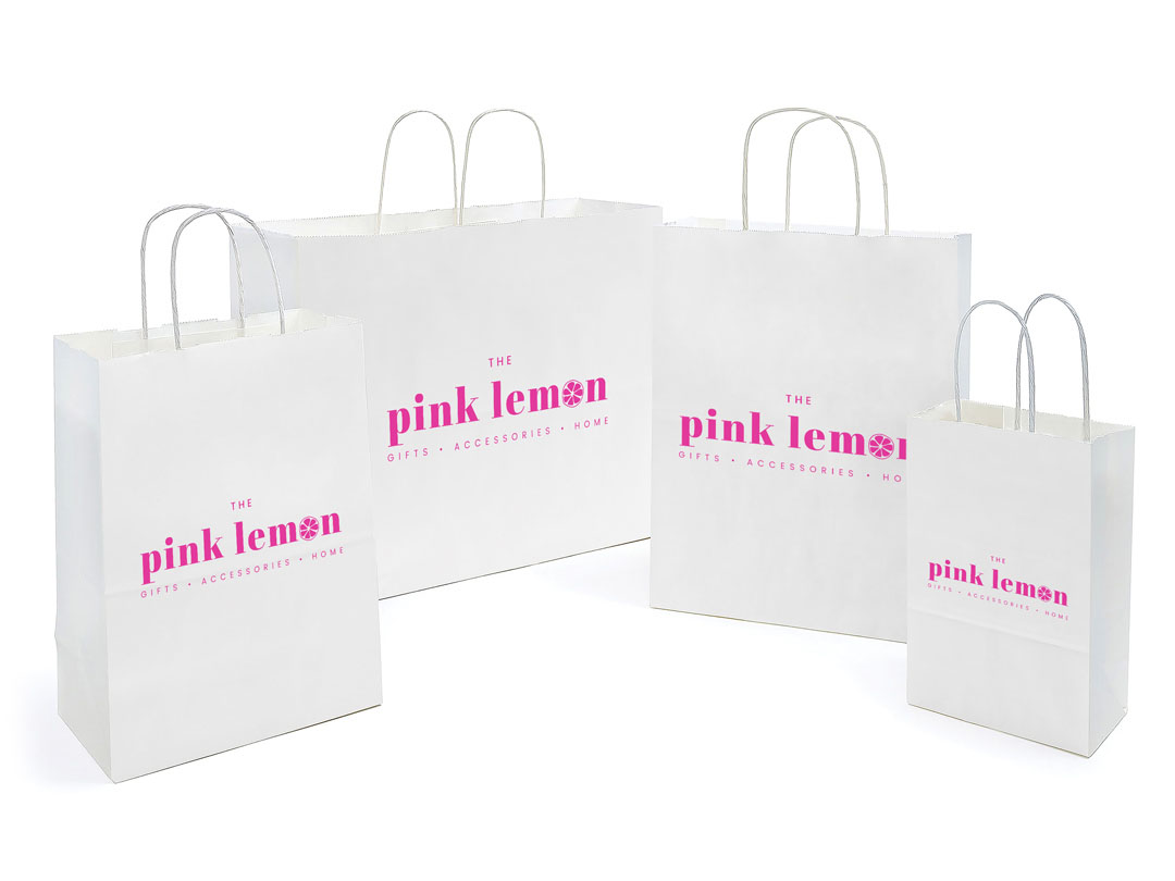 Factory Direct Ink Print Your White Kraft Bags