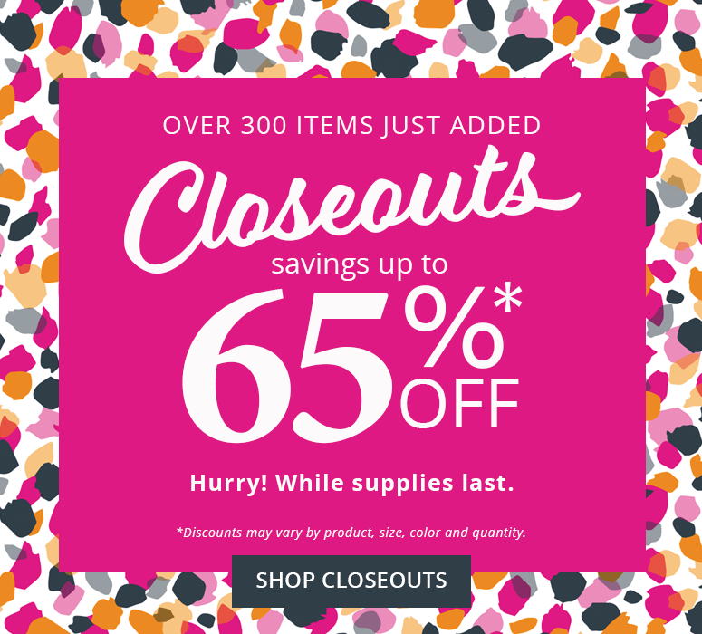 Shop Closeouts while they last!