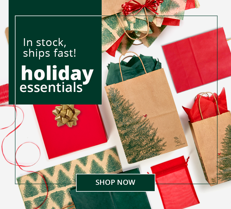 Get Ready for holiday shoppers - Shop bags, boxes, gift wrap and more