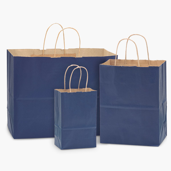 Navy Blue Shadow Stripe Bags