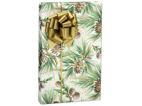 Pine Boughs Wrapping Paper 24"x85' Roll