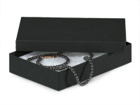 Black Matte Jewelry Gift Boxes, 3.5x3.5x1, 100 Pack, Fiber Fill