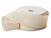 Linen plain tape, Unbleached linen trim 15 mm/ 9/16, Linen blend wrapping  ribbon