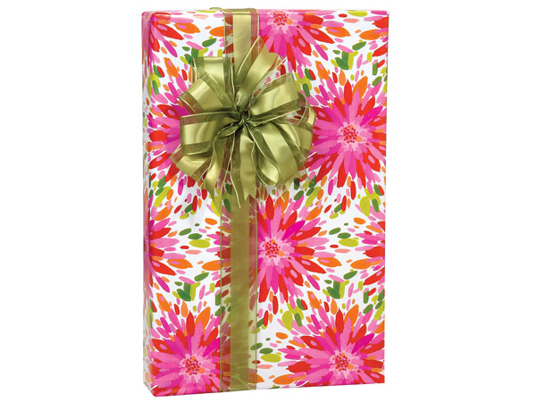 Floral Splash Wrapping Paper 24"x85' Cutter Roll