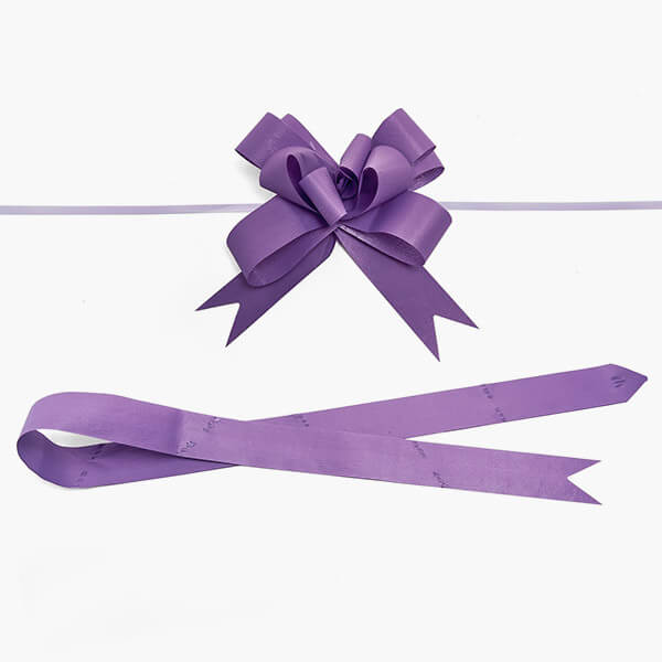 6-3/4"  Lavender Textured Poly Butterfly Pull Bows, 12 Pack