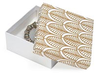 Brown Kraft Jewelry Gift Boxes, 3.5x3.5x1, 100 Pack, Fiber Fill