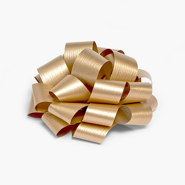 3-1/2" Gold Self Adhesive Textured Pom Gift Bows, 25 Pack