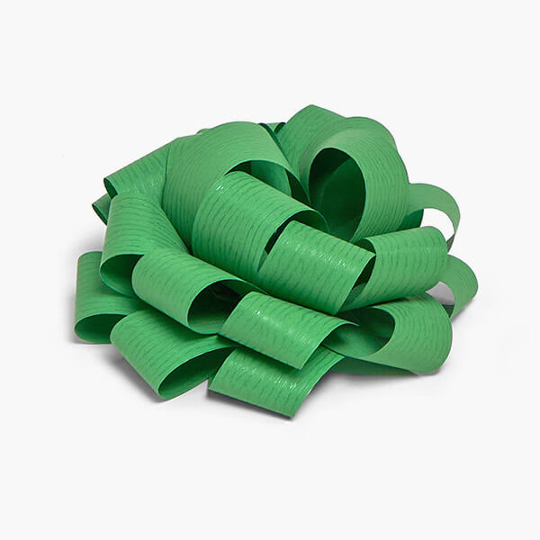 3-1/2" Green Self Adhesive Textured Pom Gift Bows, 25 Pack