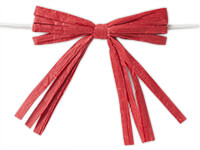 12 Christmas Paper Raffia Ribbons, 4 color options