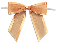 Bows - Pre-Tied Bows w/ Twist-tie - Burlap - Packaging Decor