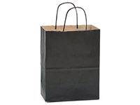 Black Recycled Kraft Bags Cub 8x4.75x10.5, 25 Pack