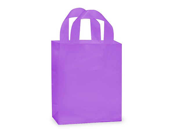 Lavender Mist Plastic Gift Bags, Cub 8x4x10", 25 Pack, 3 mil