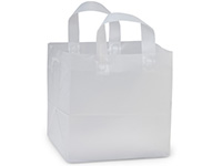 Frosted Clear Colored Gift Bags 6 5/16 x 3 x 6 5/16 10 pack G66FT1