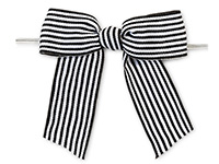 Cobalt Grosgrain Pre-tied Bow, 3.25” Bow, 5” Twist Tie, 7/8 Ribbon - Pack  of 50 Bows