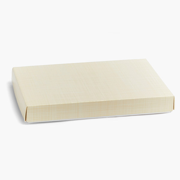 Beige Linen 2 Pc. 1 LB Candy Box, 9-3/8 x 6 x 1-1/8", 25 Pk