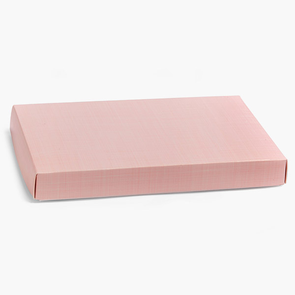 Pink Linen 2 Pc. 1 Lb. Candy Box, 9-3/8 x 6 x 1-1/8, 25 Pk