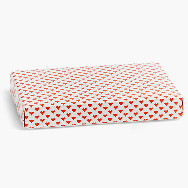 Red Heart 2 Pc. 1/2 LB Candy Box, 7-3/8 x 4 x 1-1/8", 25 Pk