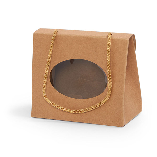 Kraft Window Purse Favor Box, 5 x 2.5 x 4", 6 Pack