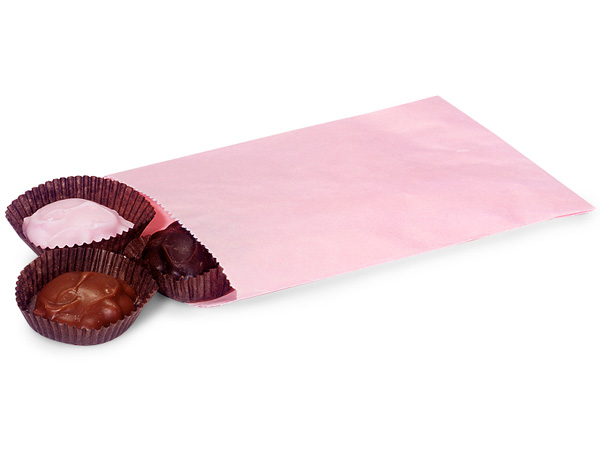 Petal Pink 1/4 lb Paper Candy Bags 4.75x6.75", 1000 Pack