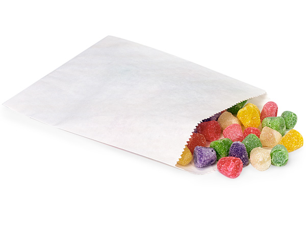 White 1/2lb Paper Candy Bags 5.75x7.5", 1000 Pack