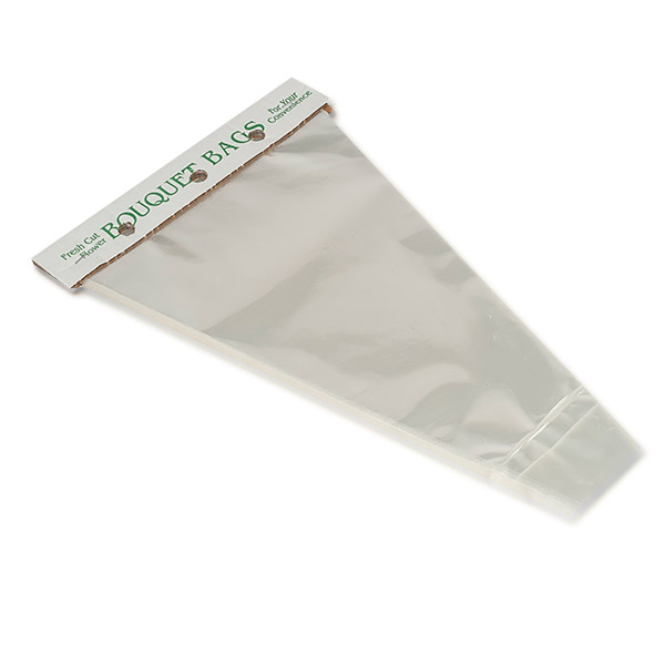 Clear Bottom Sealed Bouquet Sleeve, 3 x 13 x 9", 100 Pack