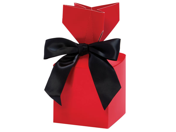 Red Gift Box With A Black Ribbon; Box Of Chocolates Photograph by Ren�e  Comet - Fine Art America