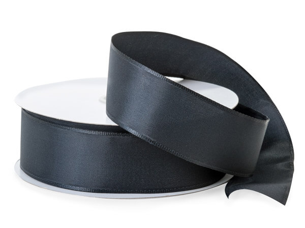 Black Wired Fabric Ribbon