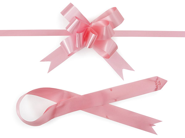 4" Pink Butterfly Pull Bows, 100 Pack