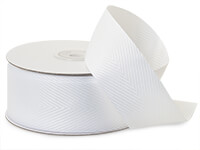 White Herringbone Ribbon