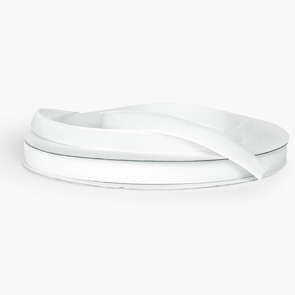 White Velvet Ribbon 3/8" x 10 yards