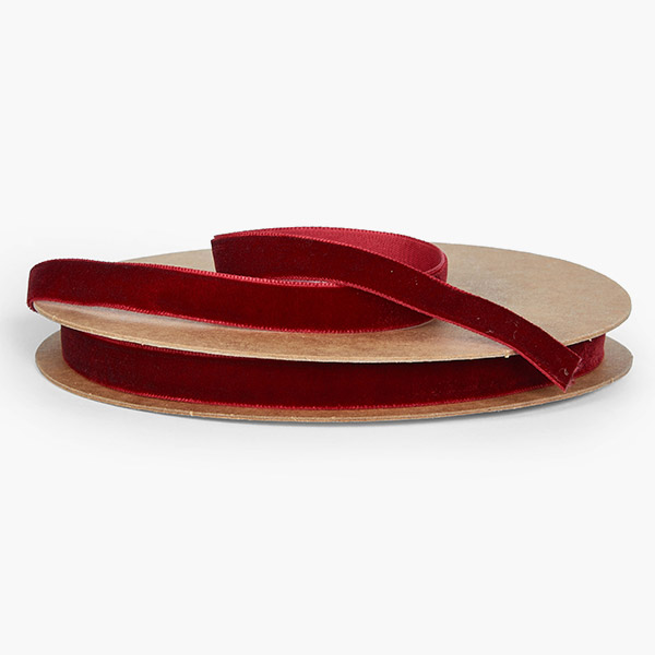 Burgundy Velvet Ribbon 3/8" x 10 yards