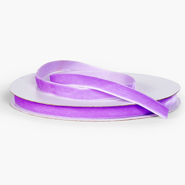 Lavender Velvet Ribbon 3/8" x 10 yards