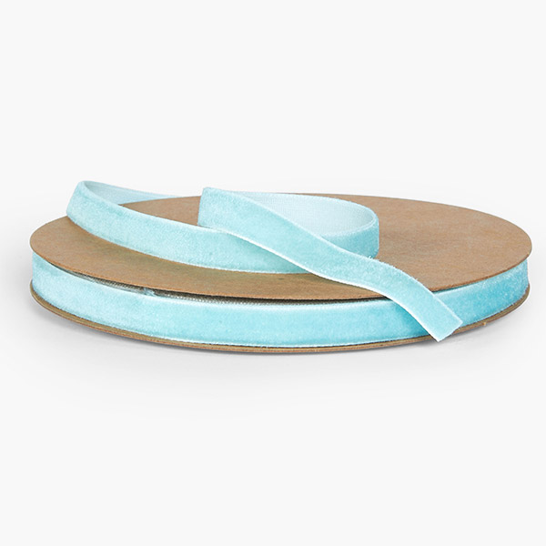 Light Blue Velvet Ribbon 3/8" x 10 yards