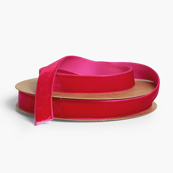 Hot Pink Velvet Ribbon 5/8" x 10 yards