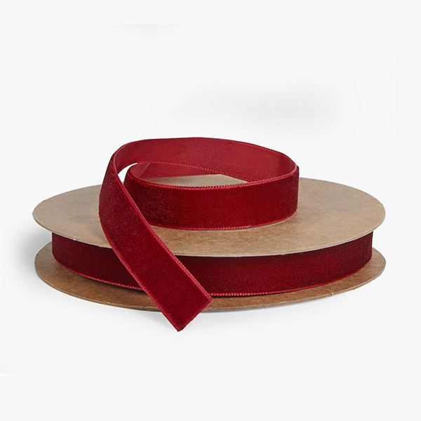Burgundy Velvet Ribbon 5/8" x 10 yards