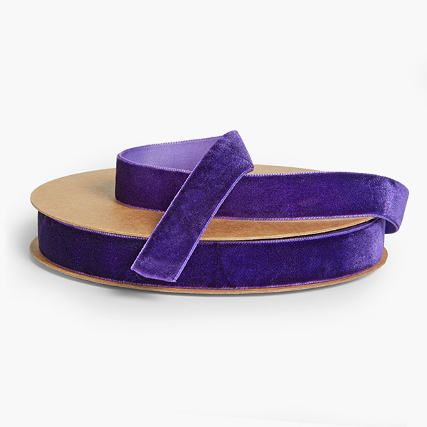 Purple Velvet Ribbon 5/8" x 10 yards