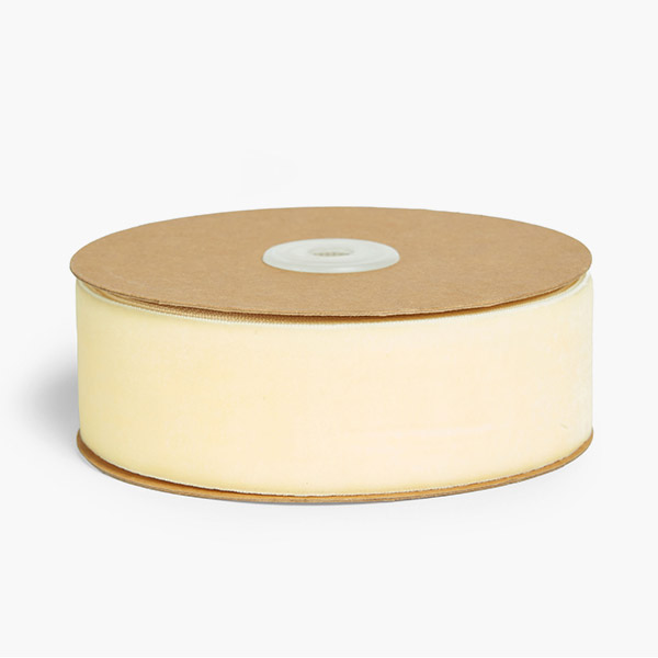 Ivory Velvet Ribbon 1.5" x 10 yards