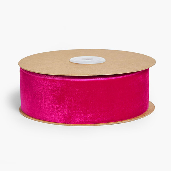 Hot Pink Velvet Ribbon 1.5" x 10 yards