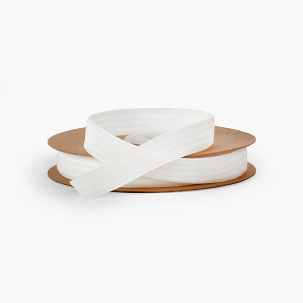 White Velvet Corduroy  Ribbon 5/8" x 10 yards