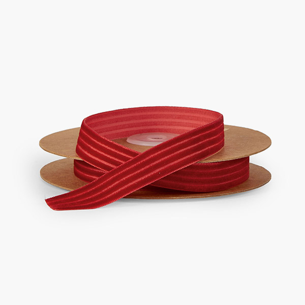 Red Velvet Corduroy  Ribbon 5/8" x 10 yards