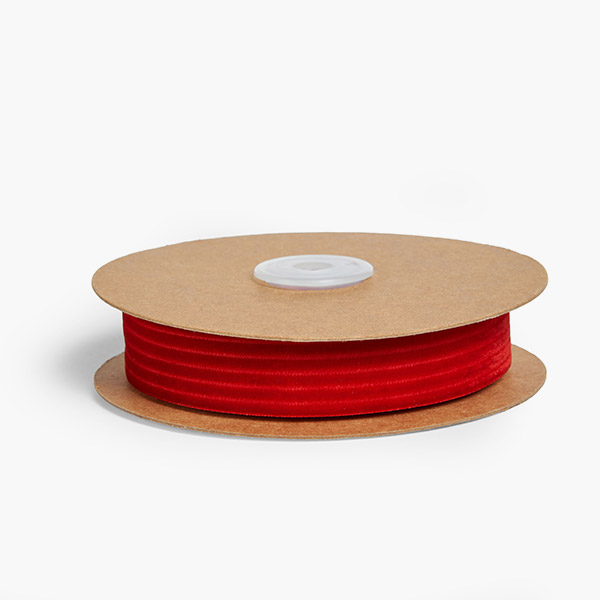 Red Velvet Corduroy  Ribbon 7/8" x 10 yards