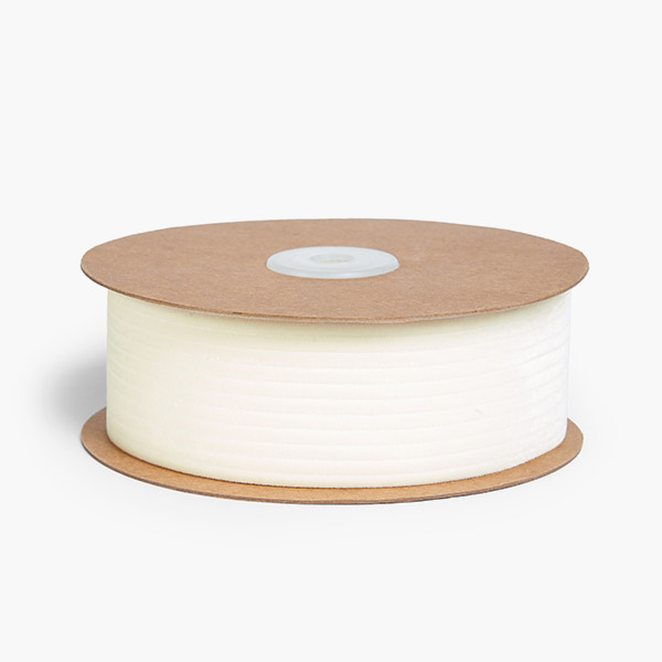 White Velvet Corduroy  Ribbon 1.5" x 10 yards