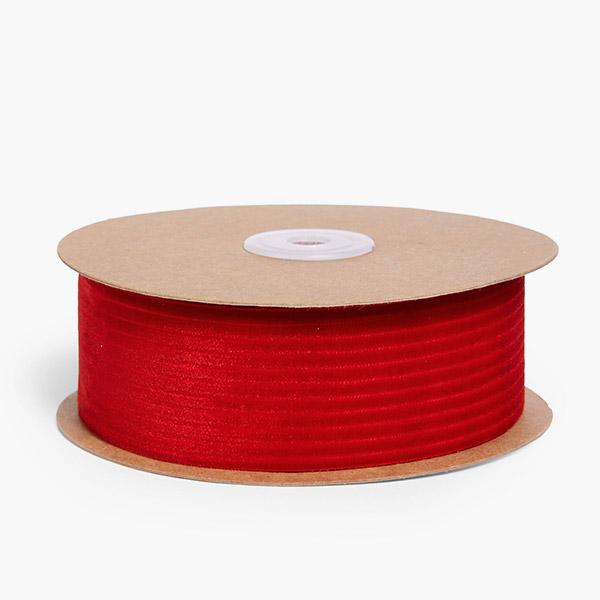 Red Velvet Corduroy  Ribbon 1.5" x 10 yards