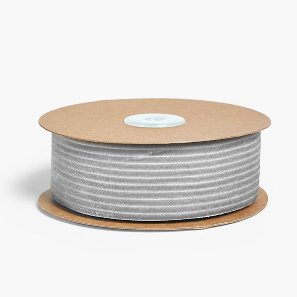 Gray Velvet Corduroy  Ribbon 1.5" x 10 yards
