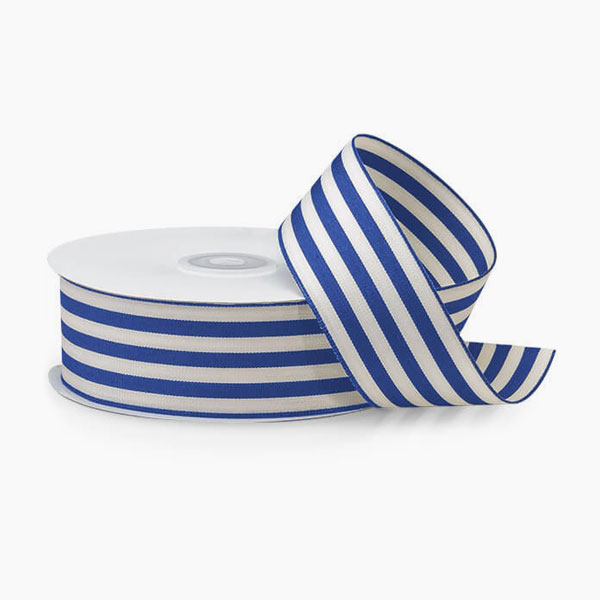 Royal Blue Cabana Stripes Ribbon
